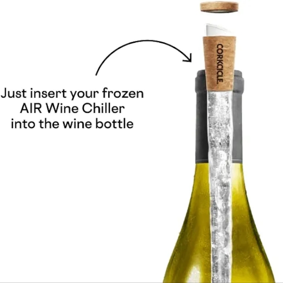 Aerator Wine Bottle Chiller + Stopper + Pour Freezable Ice Mold Cooling Stick - Picture 14 of 14